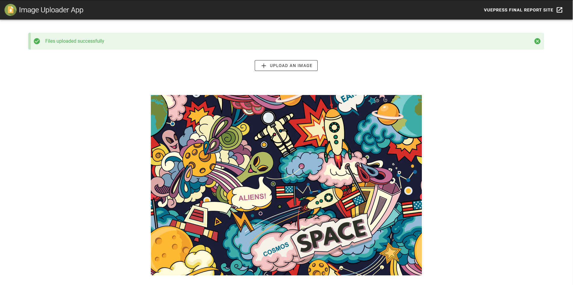 Frontend Sample Image Uploaded