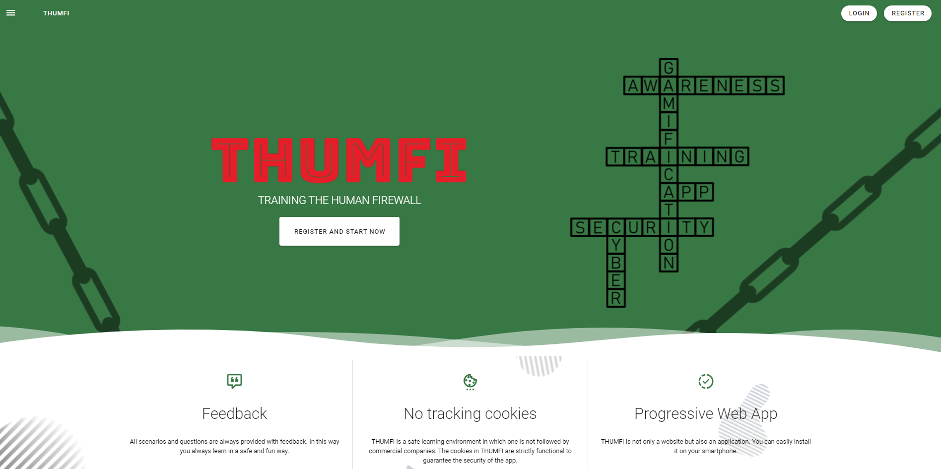 Initial THUMFI sandbox Landing Page